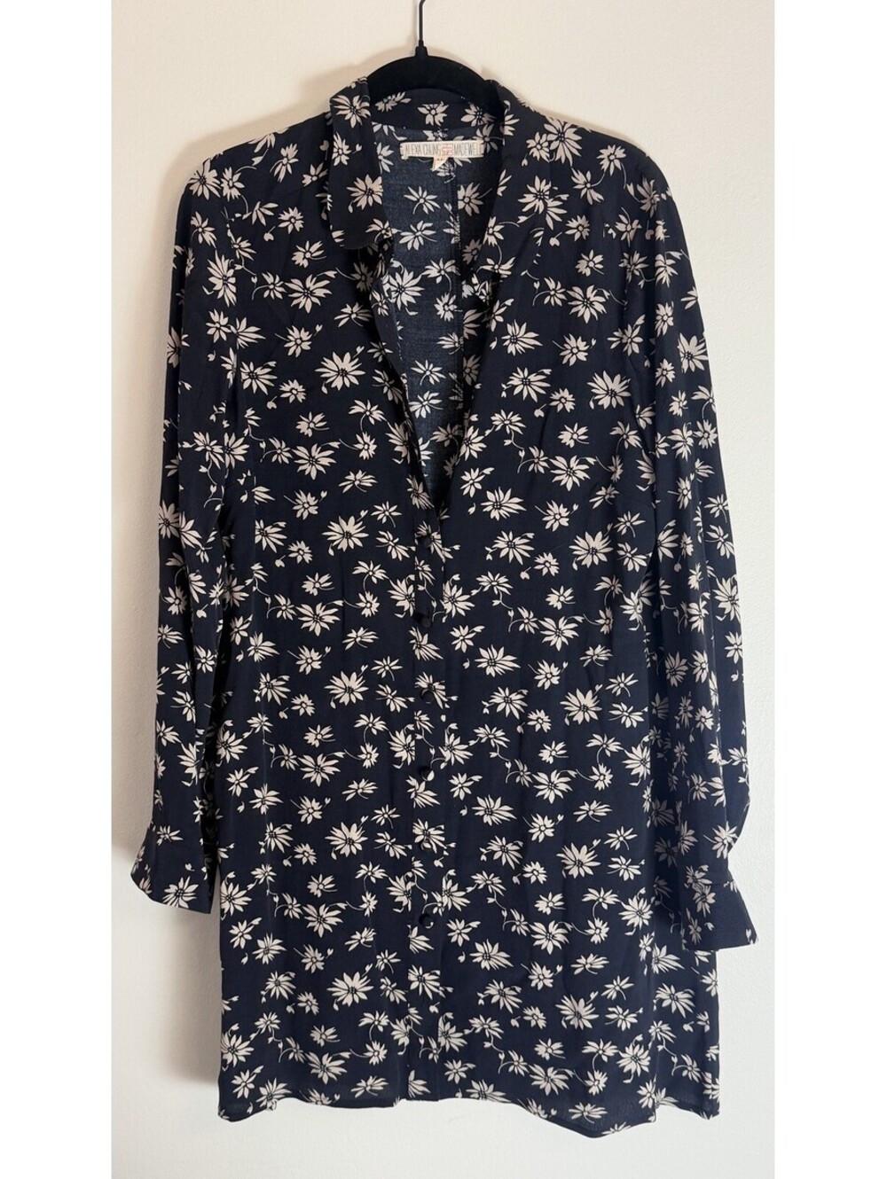 ALEXA CHUNG X MADEWELL FLORAL BUTTON DOWN SHIRT DRESS M